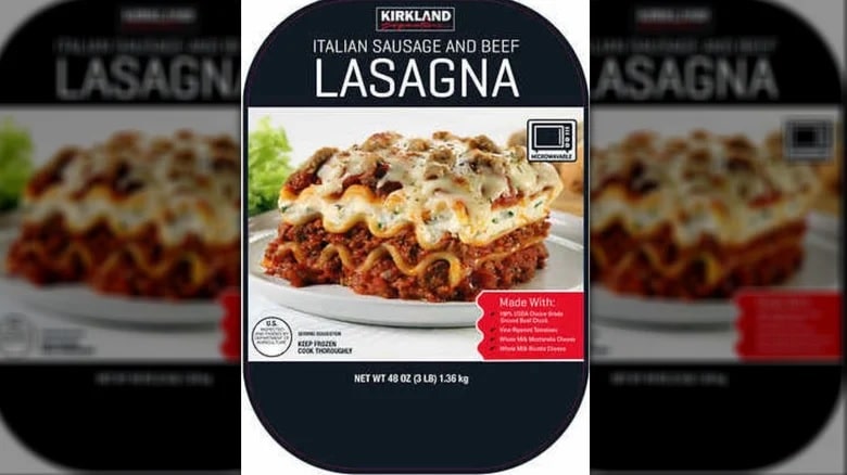 Kirkland Signature Italian Sausage and Beef Lasagna